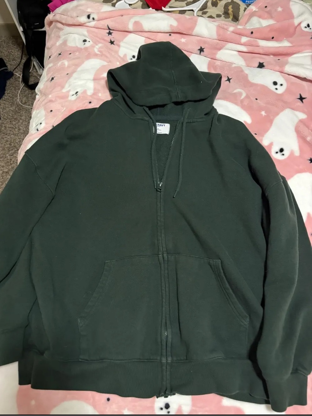 Old Navy Dark Green Full-Zip Hooded Jacket with Matching Sweatpants Set
